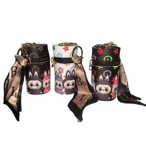 Cartoon Labubu Lipstick Storage Wallet or Bag Charm.